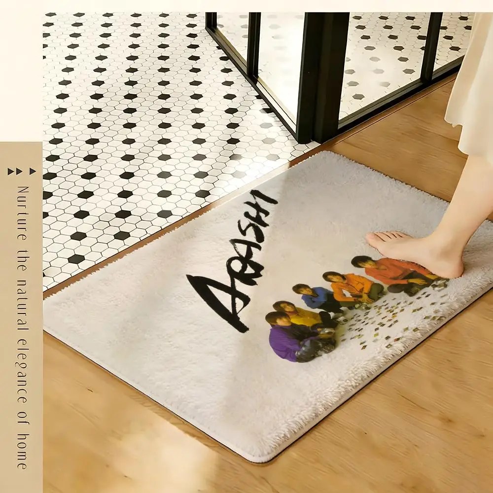 Pop Boy Band AAAAarashi1 Floor Mat Soft Flannel Rug Non-Slip Absorbent Mat for Bathroom Bedroom Home Decor