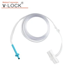 disposable medical ETCO2 O2 H2 sampling line with adult pediatric adapter comptiable for masimo ETCO2 sidestream