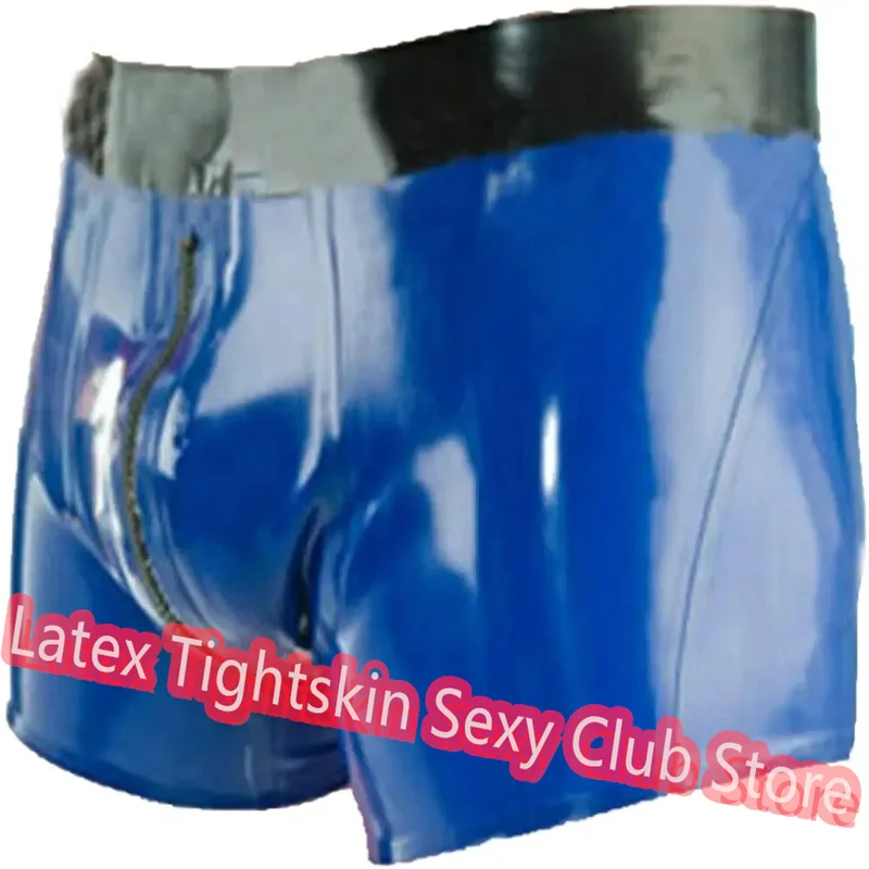 

Latex Panties Shorts Briefs Crotch Zipper Rubber Underwear Party Club Wear Costume