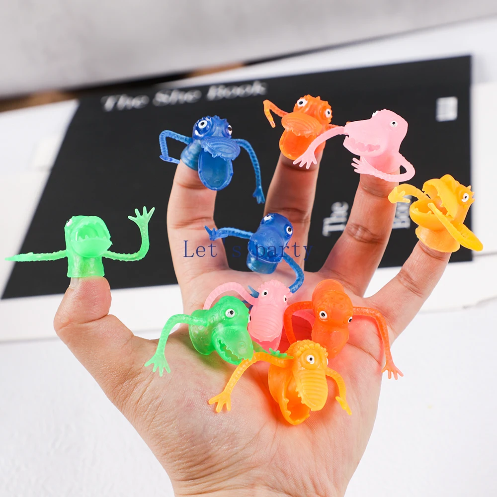 10Pcs Dinosaur Story Finger Puppets Gashapon Toys for Kids Birthday Party Favors Pinata Filler School Prizes Halloween Gifts