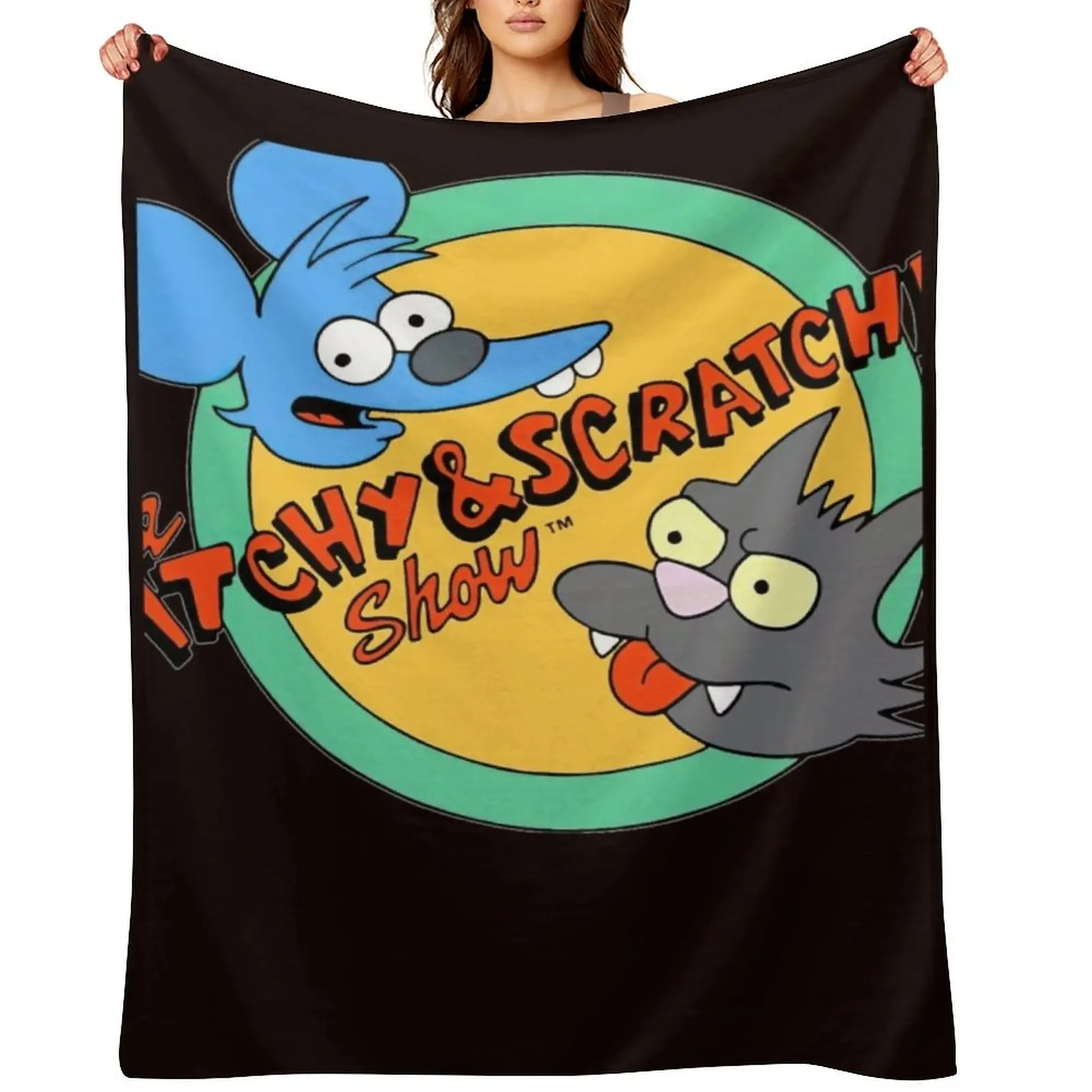 

The Itchy and scratchy Cartoons Throw Blanket Sleeping Bag Blankets For Baby Plaid Extra Large Throw Blankets