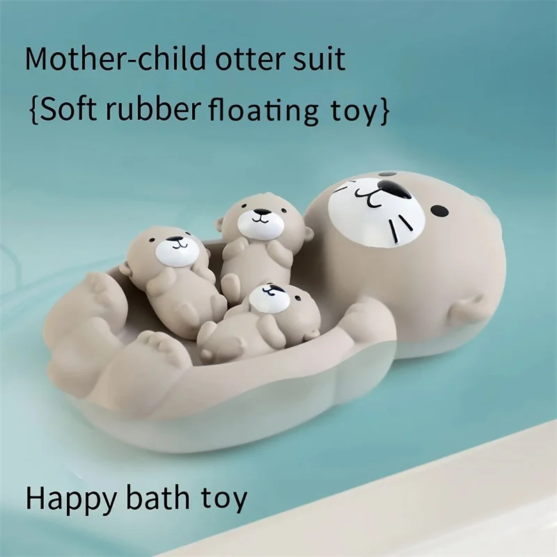 Children's Bathroom Floating Animal Otter Sealed Floating Water Toy Baby Bath Toys Swimming Pool Toy Comfort Toy Baby Bath Duck