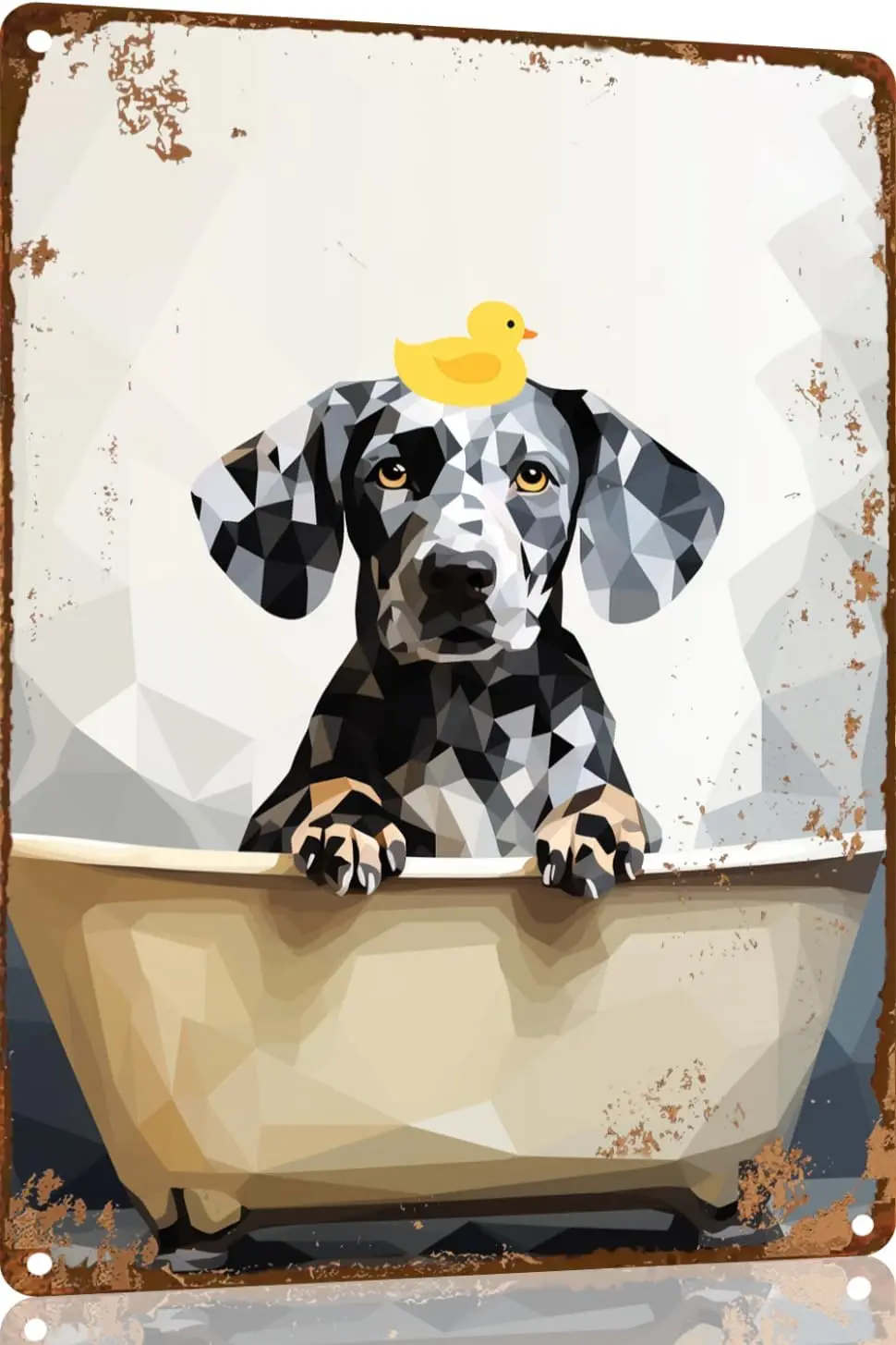 Dalmatian Funny Metal Sign Gifts Decor Vintage Bathroom and Bathtub Metal Tin Sign Decor Dog Lovers Home Bar Restroom Toile sign