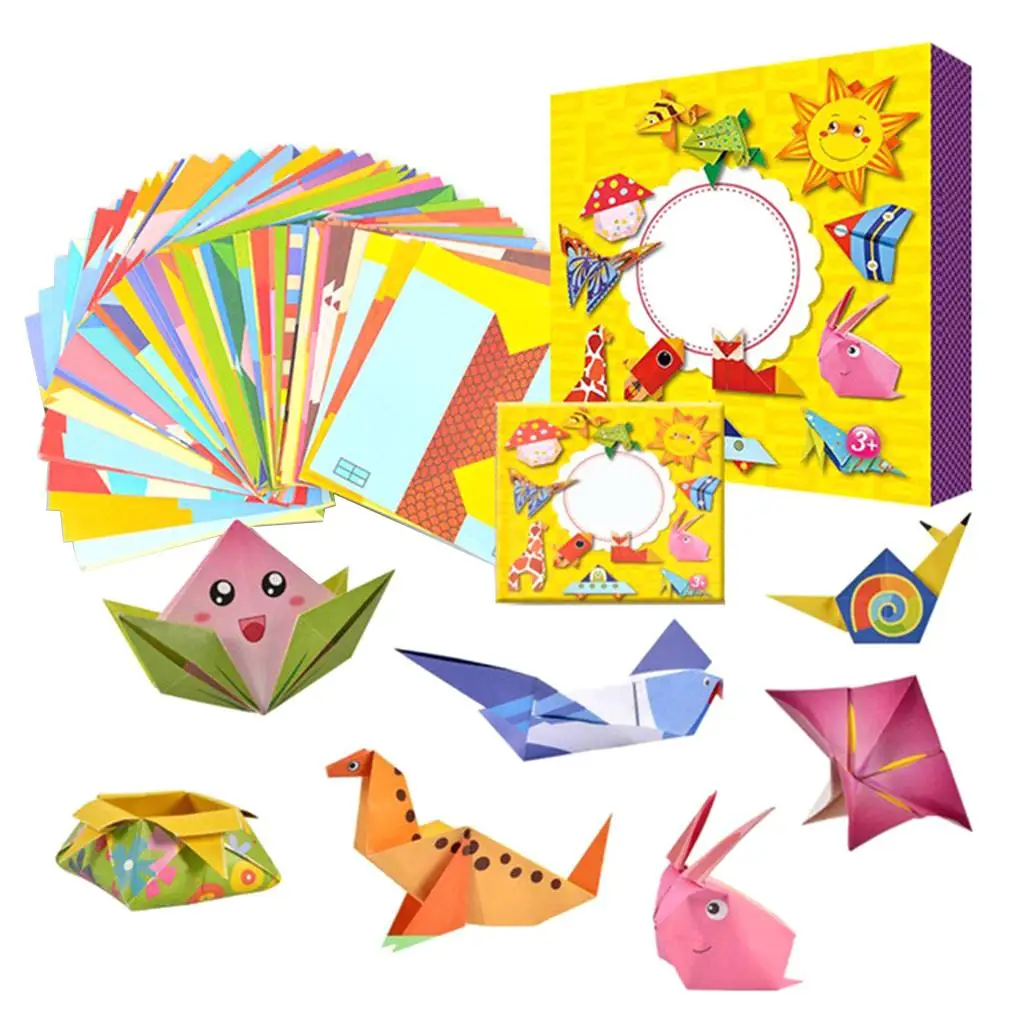 Blesiya Origami Kit - 108 Origami Fold Papers 54 Projects and Origami Book