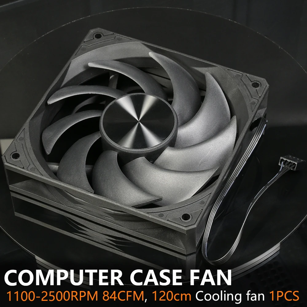 

SOONCOOL Высокопроизводительный корпусной вентилятор 120 мм, управляемый ШИМ, 1100–2500 об/мин, 12 В, ШИМ, 4 контакта, 41 дБА, 84 куб. футов вентилятор охлаждения, 1 шт.