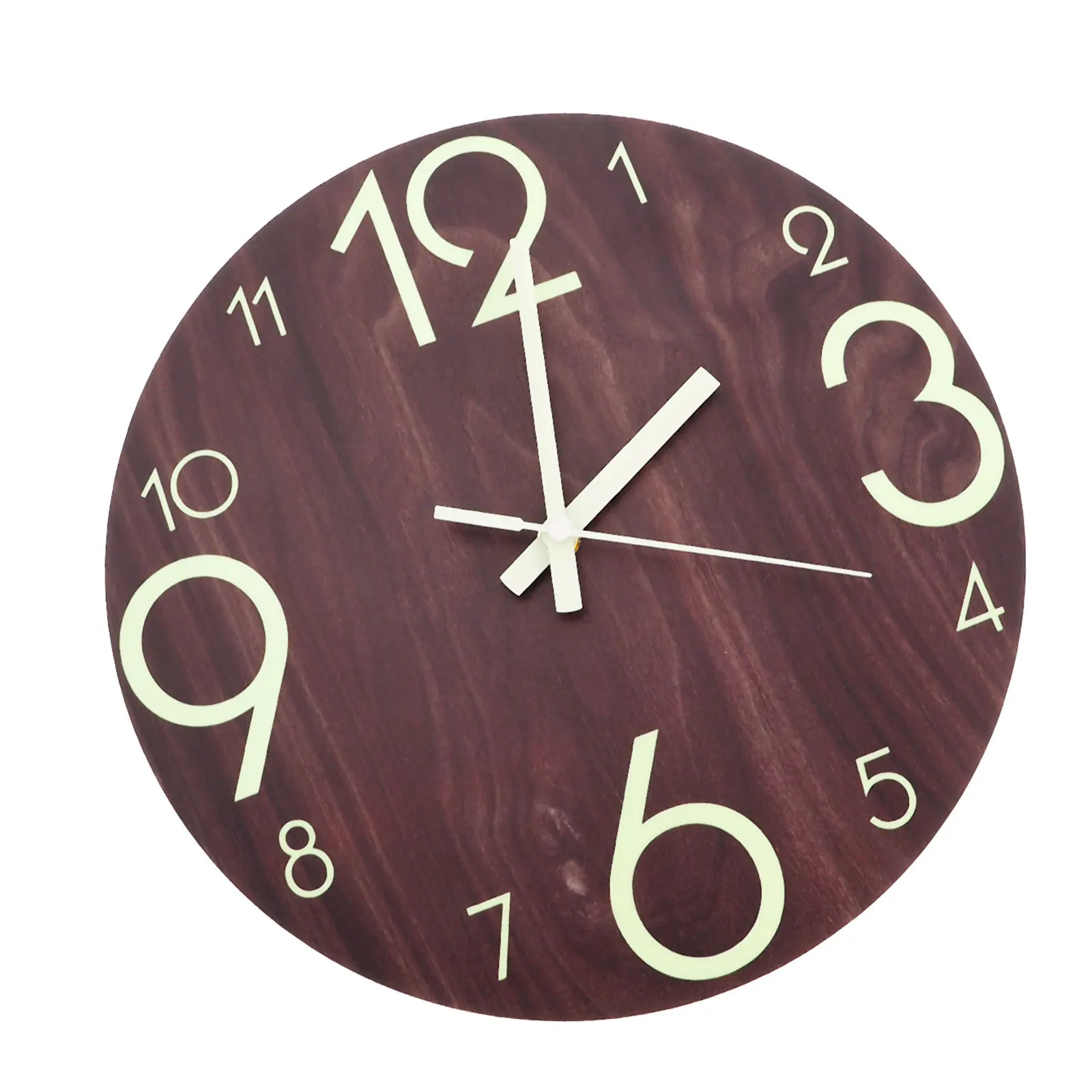 1Set Luminous Wall Clock Modern Silent Battery Operated Round Decorative Hanging Clock for Home Office Living Room Bedroom Wall