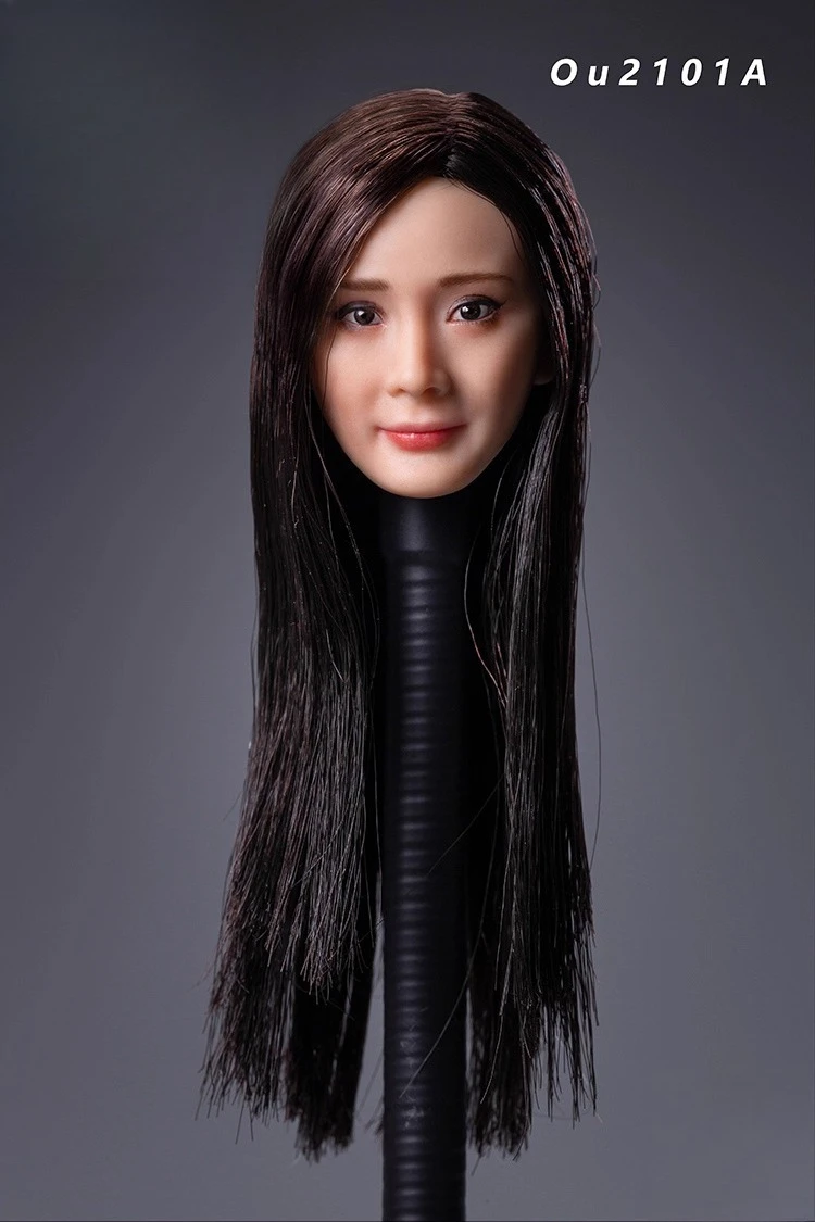 

Beatiful Asian Female Head Sculpt GC014 1/6 Scale Mi Yang Head Played Head Carving Model for 12" Action Figure PH JIAOU Doll