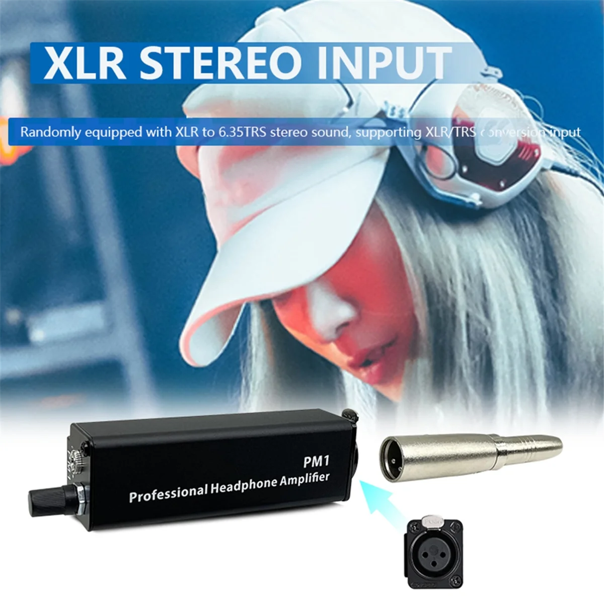 PM1 محول مضخم صوت احترافي لسماعات الرأس ، XLR إلى ، واجهة صوت ، HIFI صغيرة محمولة