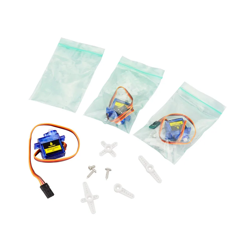 Keyestudio 3PCS Blue 9G Servo Micro Servo Motors With 90 Degrees Angle Range About 90° Three Interfaces For Arduino DIY Kit