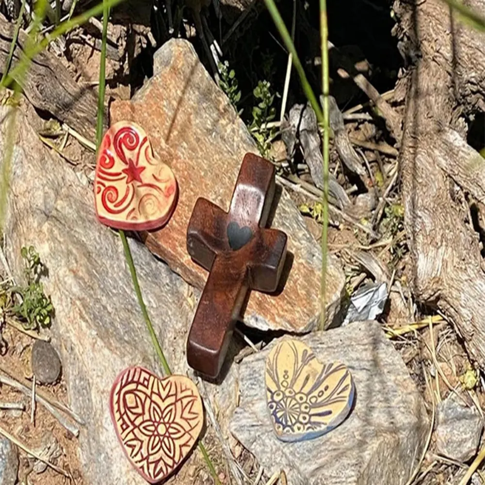 Crosses for My Heart, encouraging the gift of small wooden crosses for religious gifts for Christians praying for church gifts