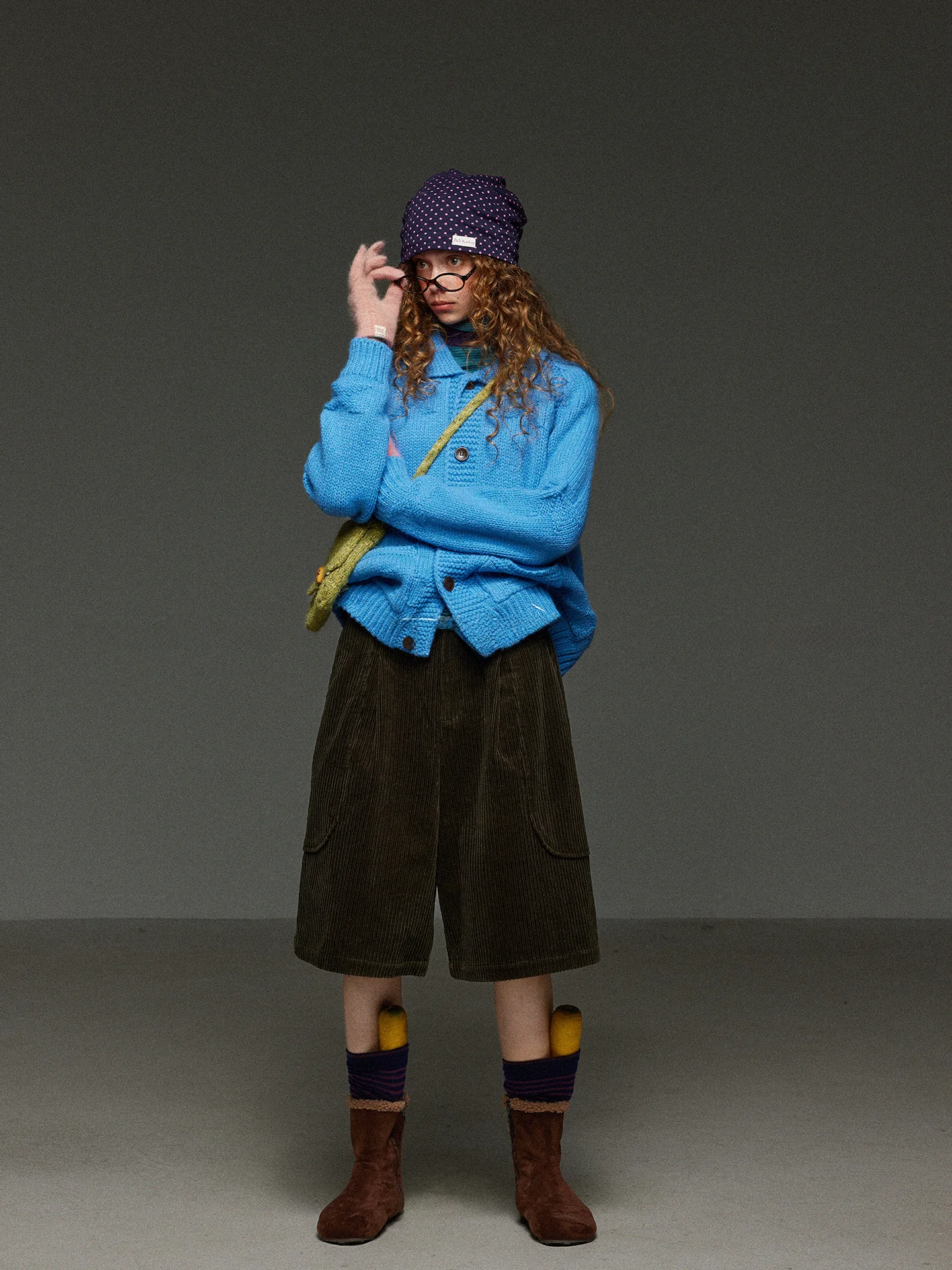 

Женский вязаный кардиган TNIT с ретро-узором «Снежинка», на одной пуговице, с отложным воротником, осенне-зимний, утепленный, в стиле «ленивый шик»