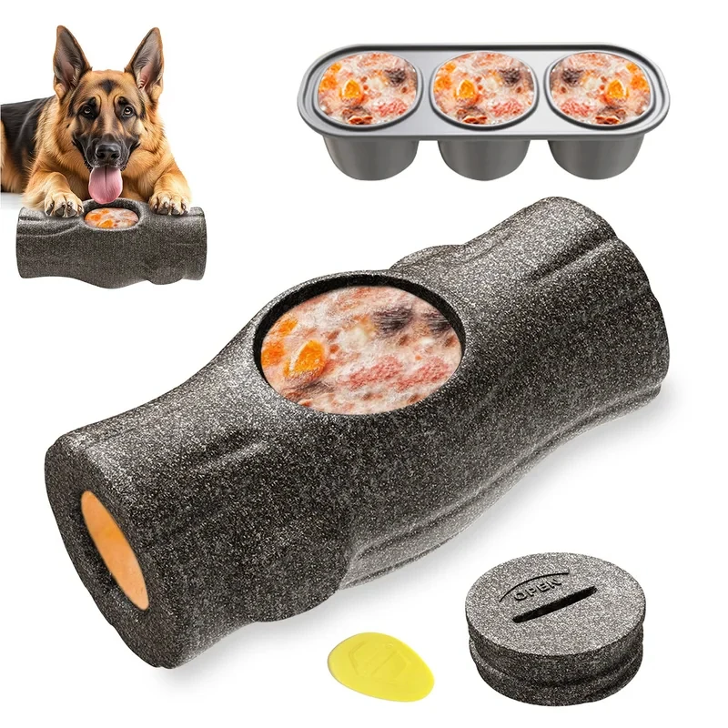 Indestructible Dog Chew Toy for Aggressive Chewers Frozen Treat Holder with Molds for Large Dogs