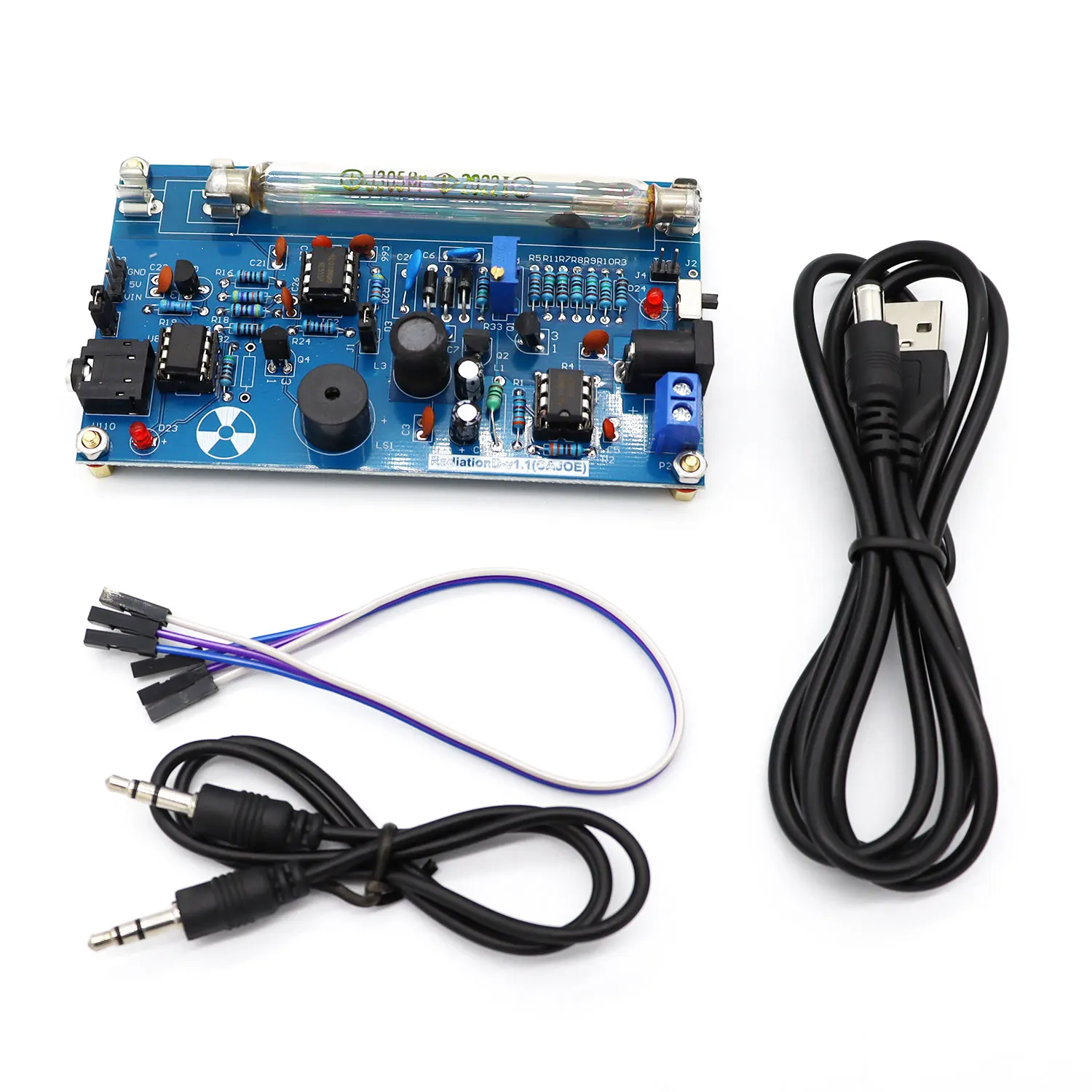 DIY Assemble Geiger Counter Kit Counter Module Nuclear Radiation Detector With Sound And Light Alarm Durable Easy To Use