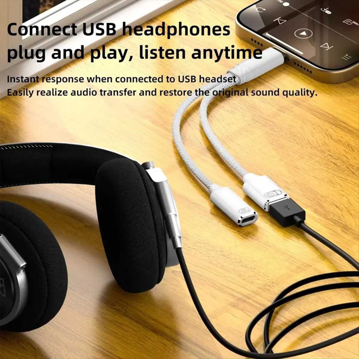 NEW USB C OTG Cable Phone Adapter 2 in 1 Type C to USB A Adapter with PD Charging Port for Smartphone Laptop Tablet White
