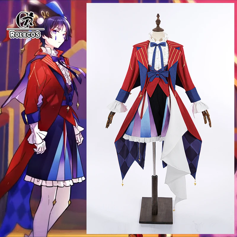 

ROLECOS Game Genshin Impact Scaramouche Cosplay Costume Fanart Digital Circus Intro Men Halloween Party Role Play Suit