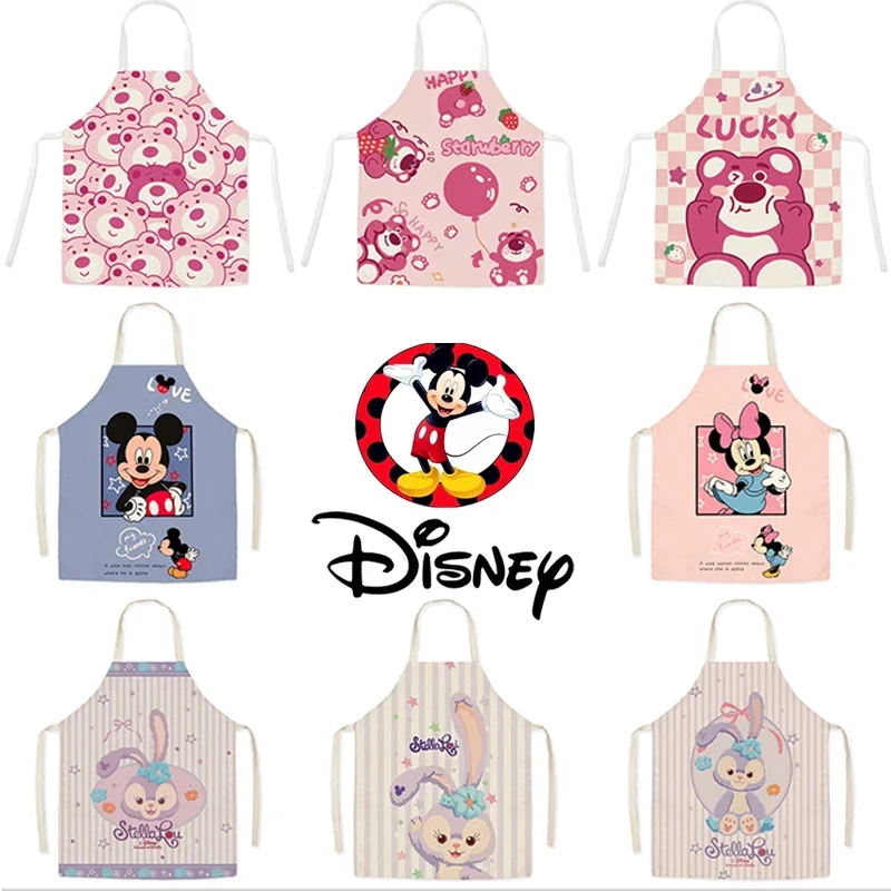 

Кухонный Фартук Disney с Микки и Минни, фартуки с принтом, мультяшный аниме фартук для взрослых без рукавов, фартук для еды, домашний нагрудник