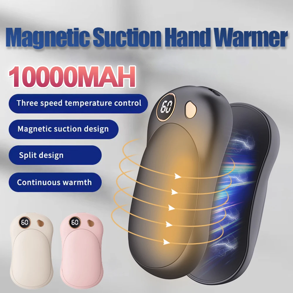 2024 New Magnetic Suction Hand Warmer USB Charging Split Type Self Heating Hand Warmer Convenient Power Bank For You