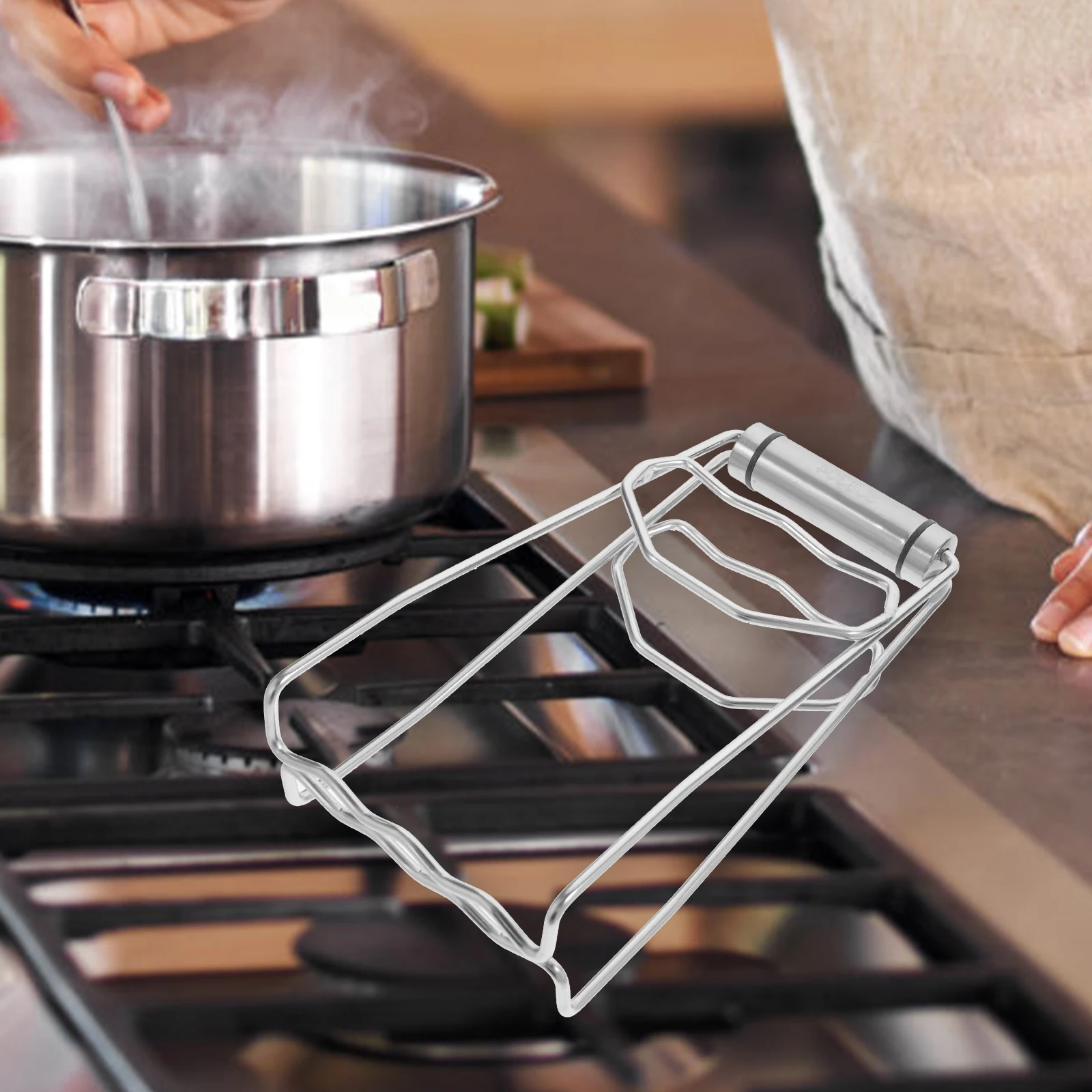 

2pcs Stainless Steel Hot Dish Gripper Plate Clamp Foldable Pot Tongs Kitchen Tool for Steamers Restaurants Heavy Duty