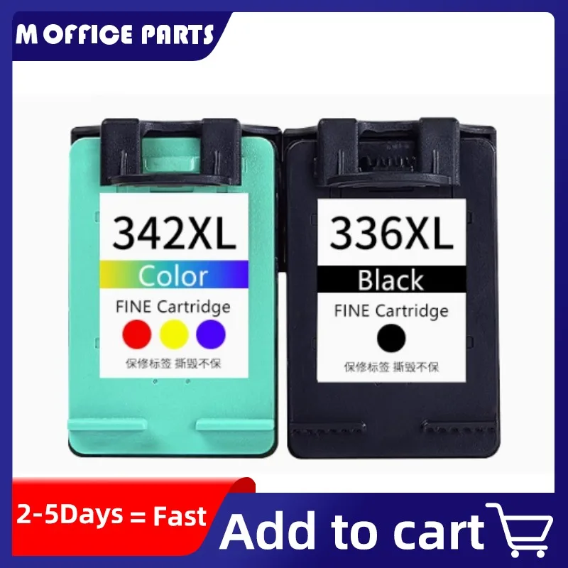 Black & Tri-color Ink Cartridges Remanufactured For HP 336 342 PSC 1500 1503 1504 Photosmart C3110 C3125 Deskjet D4160 D4163