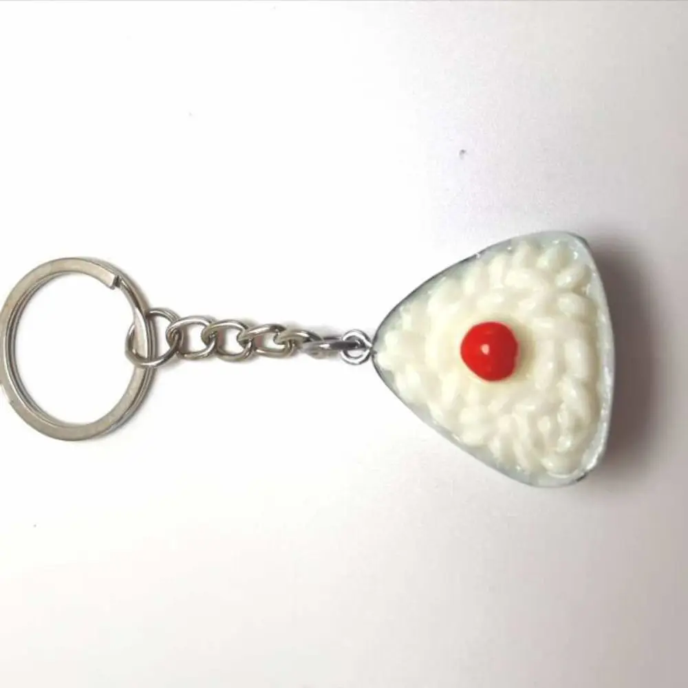 Resin Simulation Japanese Sushi Key Chain Japanese Rice Ball Sushi Mini Mini Cartoon Japanese Food Keyring Simulation Food Model