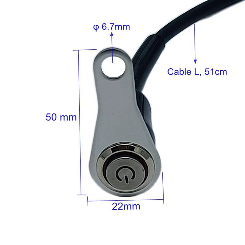 LED Motorcycle Switch ON/OFF Handlebar Mount Waterproof 12V ATV Scooter Fog Light Headlamps Motorbike Push Button Switches