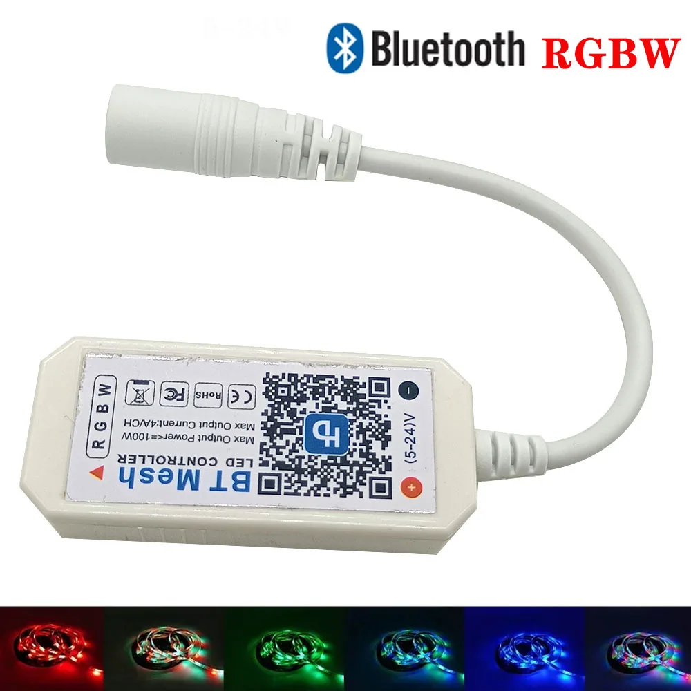 RGB LED Strip Light com Bluetooth e IR Controller, WiFi, DC 5V, 12V, 24V, Função de sincronização do painel, Android, IOS, App, Google Magic Home