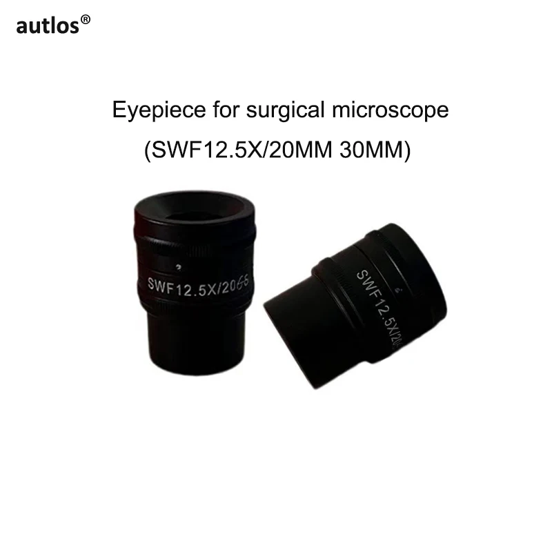 Ocular de microscopio SWF12.5X de 20mm con vista grande y punto ocular alto, montaje ajustable, ocular de microscopio de 30mm para microscopio quirúrgico