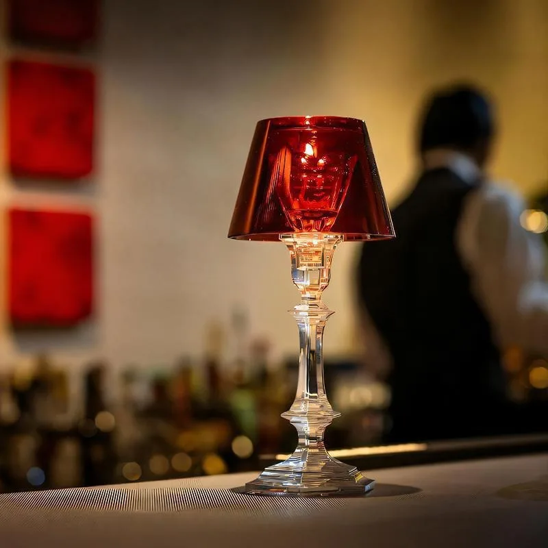 French light luxury crystal candle table lamp, restaurant candle light dinner atmosphere candle holder