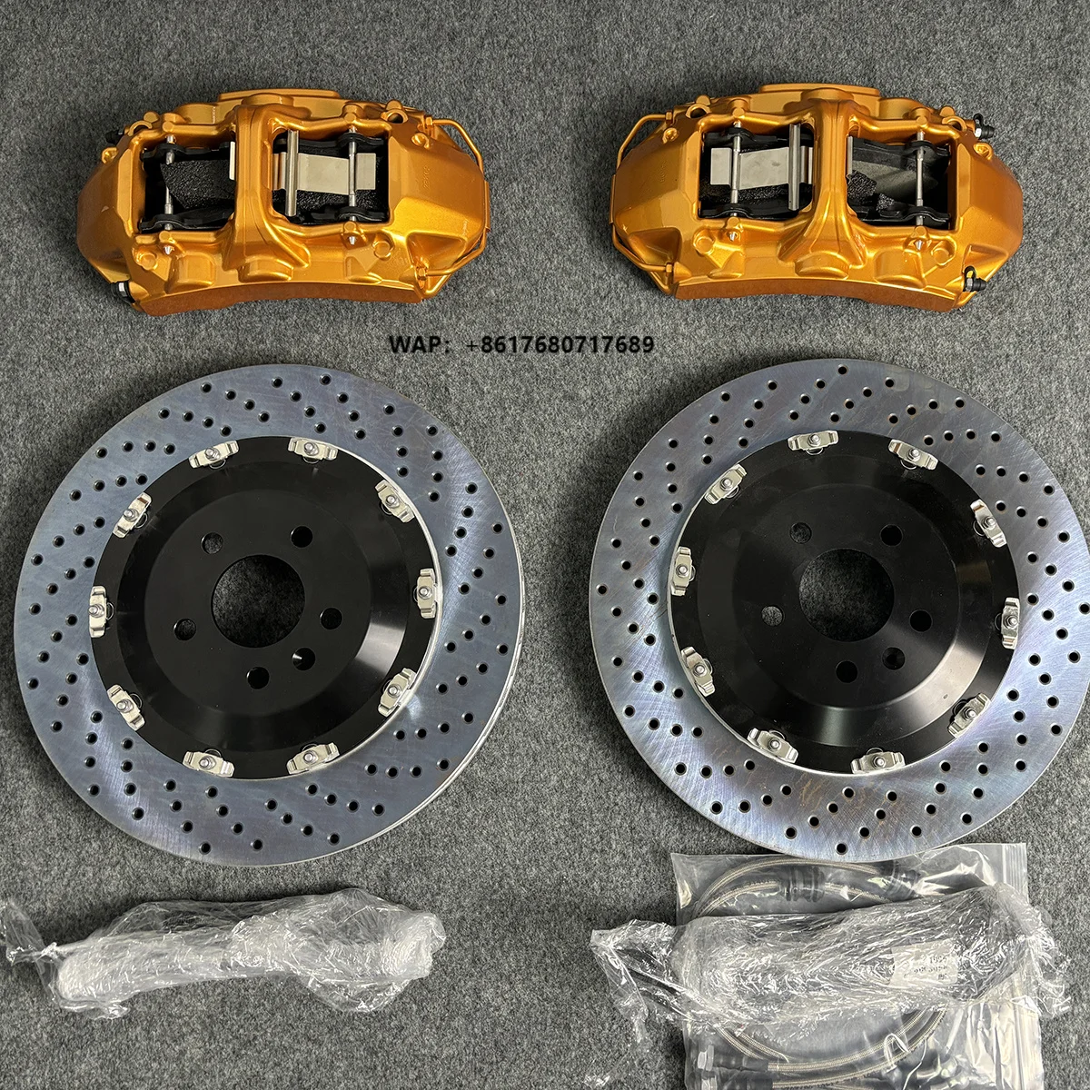 

Brake System Upgrade Gold Brake Kit 6 Piston 4 Piston Brake Caliper Kit Set for Car Tuning for Golf CC Beetle Tiguan Series