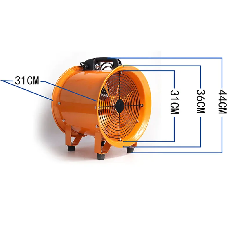 8inch 10inch Portable Axial Flow Fan 220v Air Exchange and Defecation Portable High-speed High-power Blower Strong Duct Fan