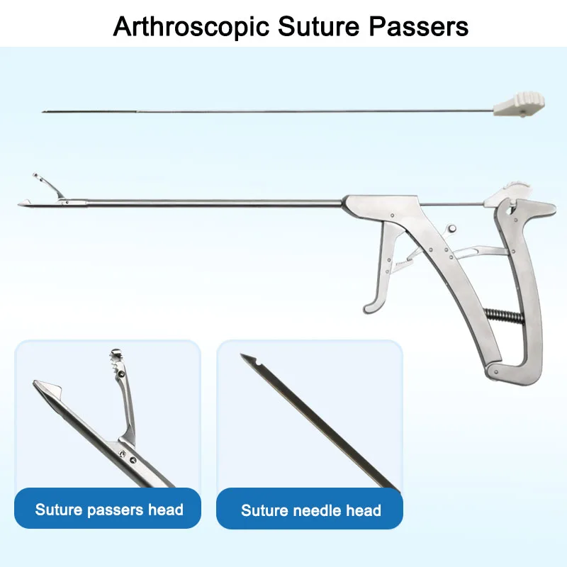 Passateur de Suture Orthopédique Arthroscopique pour la Réparation du Coup de Rotator, Poignée Flexible, Outil Arthroscopique, Modèle Vétérinaire