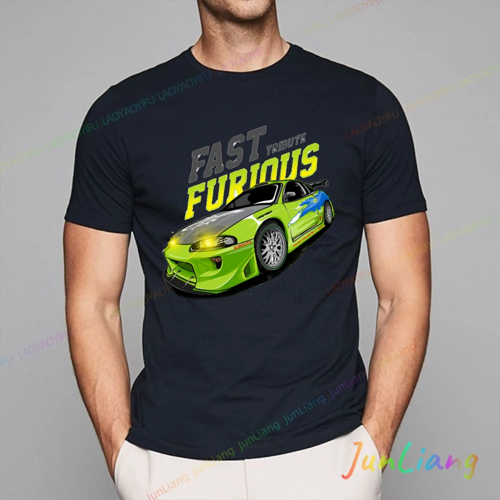 Paul Walker Women's T-shirt Fast and Furious Streetwear Retro Harajuku Y2k Clothing Tops Men Graphic Shirts Goth  Fashion Women view 3