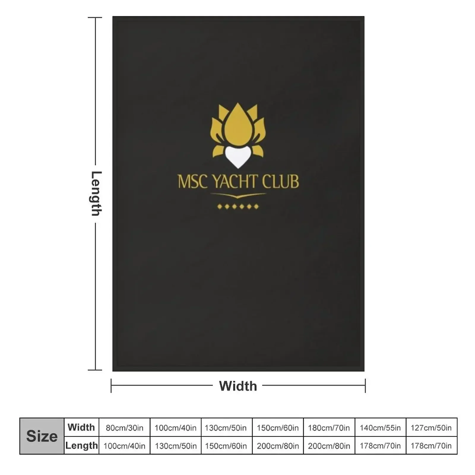 MSC Yacht Club Logo Design Classic T-Shirt Throw Blanket Sleeping Bag Blankets For Sofas Summer Blankets