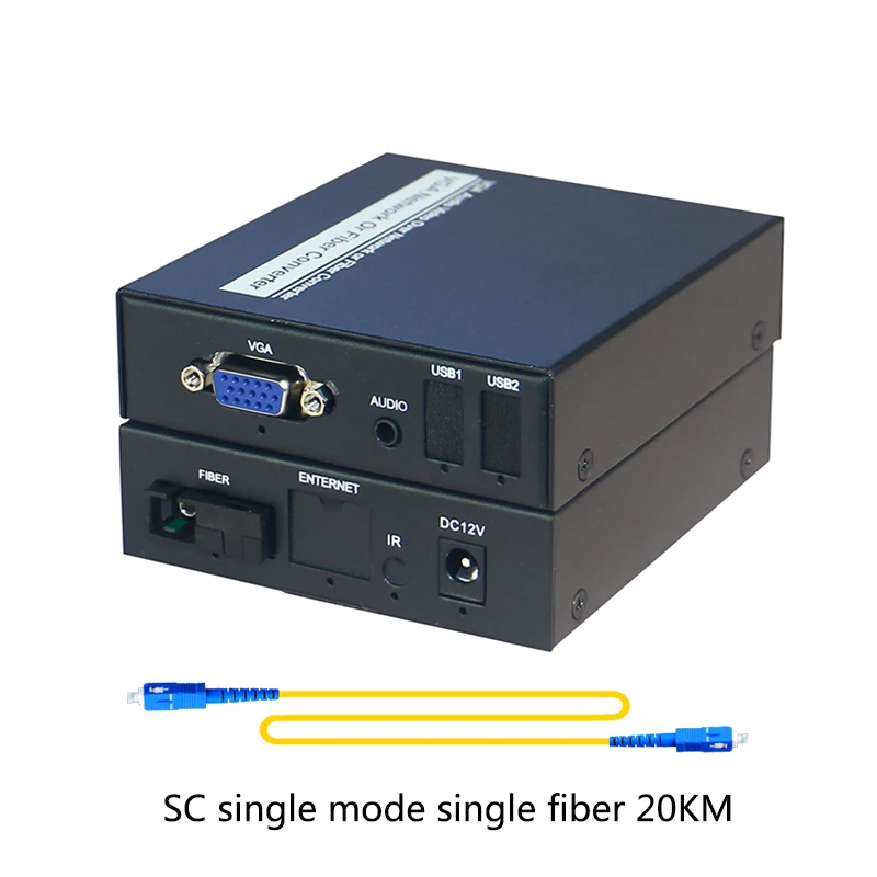 VGA Extender Over Fiber Converter VGA Video Audio To Optical Fiber Media Converter For DVR/NVR And PC Support 1080p/1080i