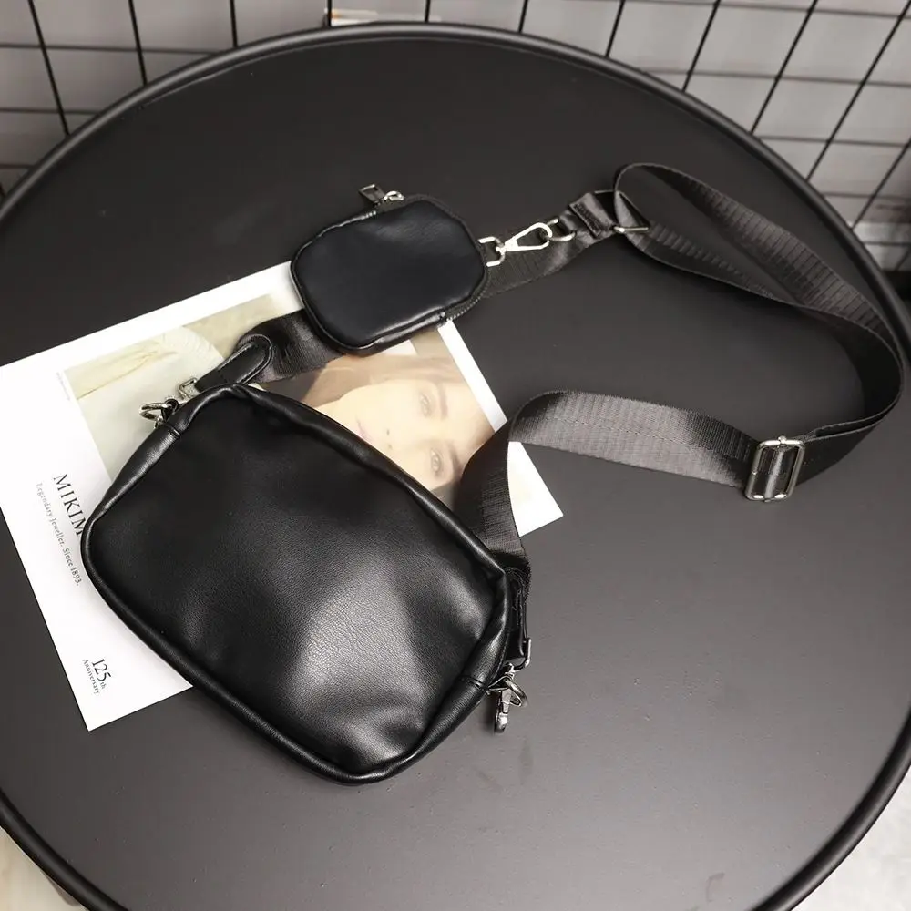 

Korean Style Male Shoulder Bag Mini Bag Pendant Solid Color Small Square Bags Large Capacity Handbag Phone Pouch Bag Girls
