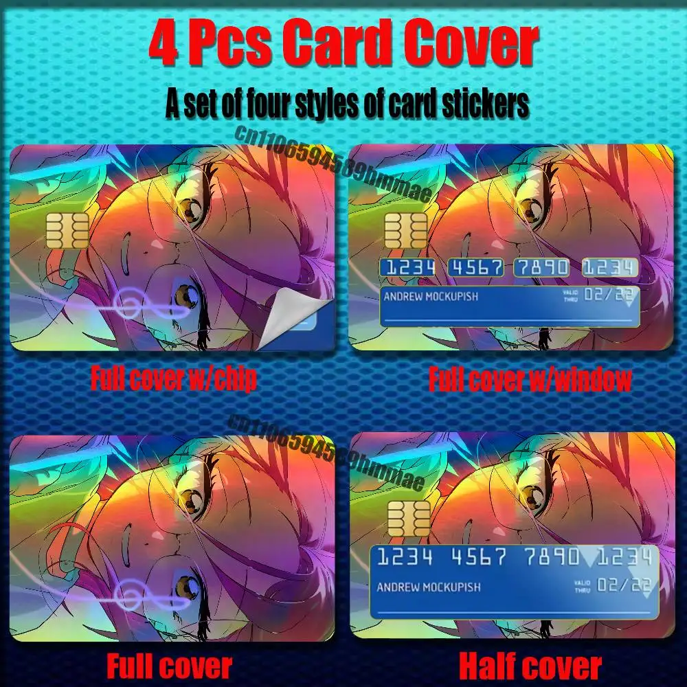 For Alien Stage Till Ivan Mizi Sua Luka Hyuna Credit Bank Sticker ID Access Card Cover Skin Rainbow Color Laser Stickers Film