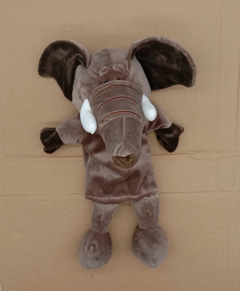35cm Cartoon Tier Handpuppe eltern-kind-Spiel Puppe Löwe Elefant Schwein Beschwichtigen Spielzeug Geburtstag Geschenke Für Kinder