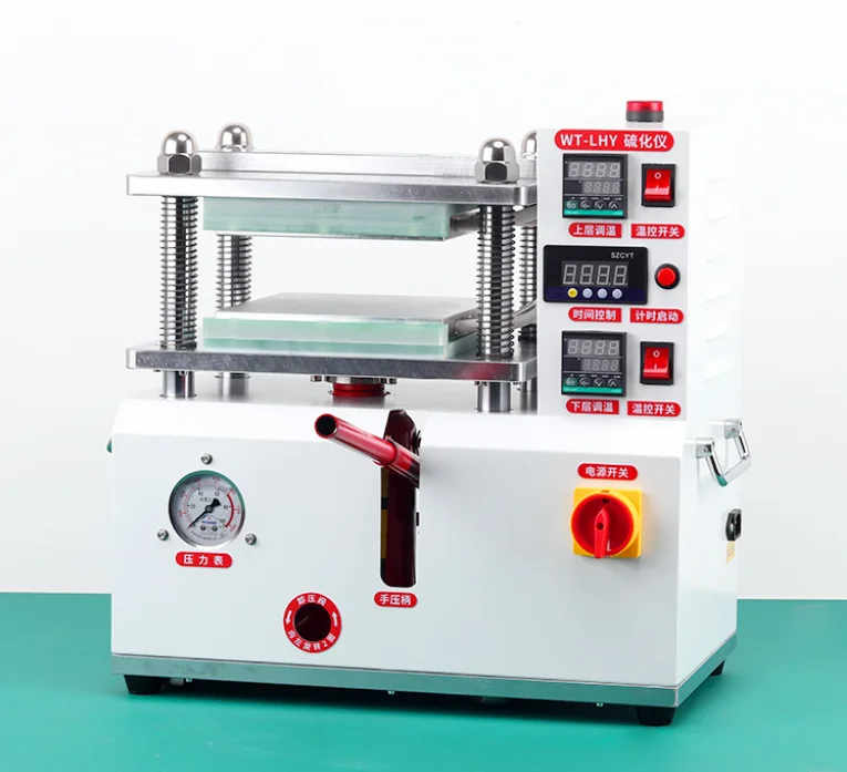 

Small Flat Vulcanizing Instrument, Plastic Particle Silicone Vulcanizing Tablet Press Laboratory Drawing Tensile Testing Machine