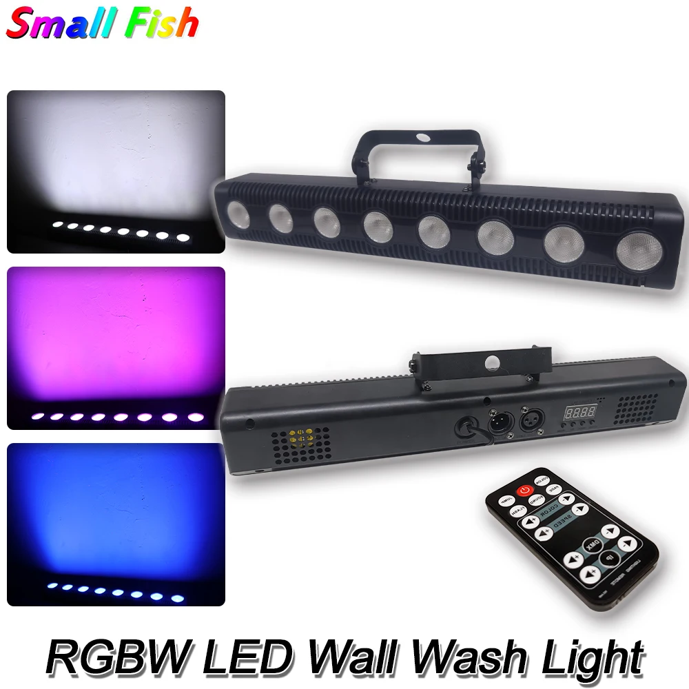 

NEW 8x4W LED Wall Washer RGBW 4IN1 Dyeing Wall Washing Light DMX For Stage Party DJ Bar Disco Wedding Atmosphere Lighting