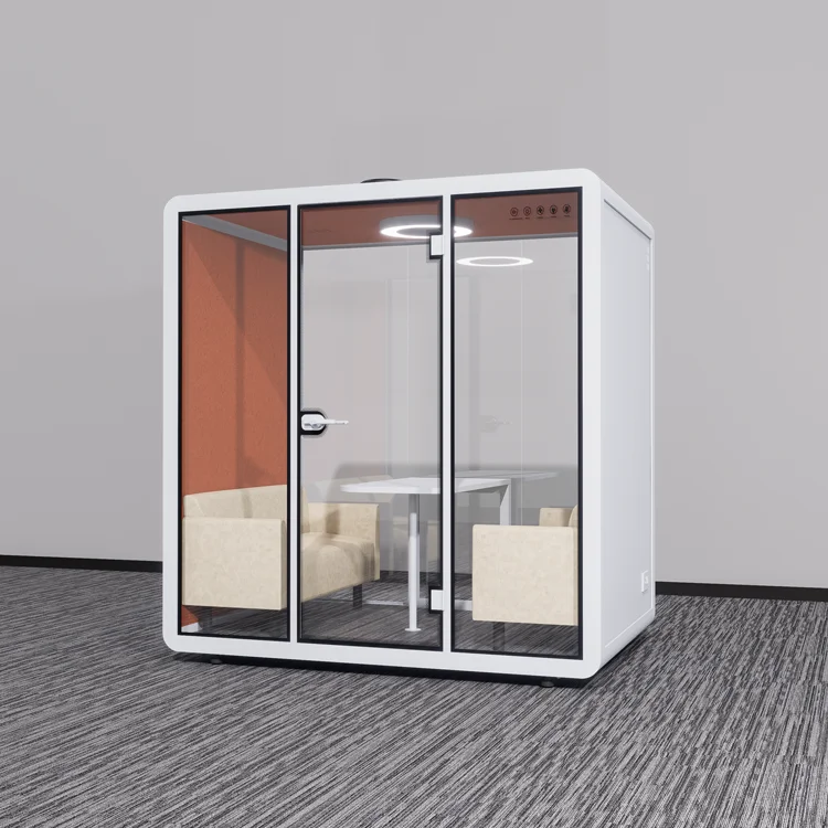 Customer Negotiation Soundproof Booth Vendor Talk Soundproof Office Pod Staff Discussion Soundproof Room