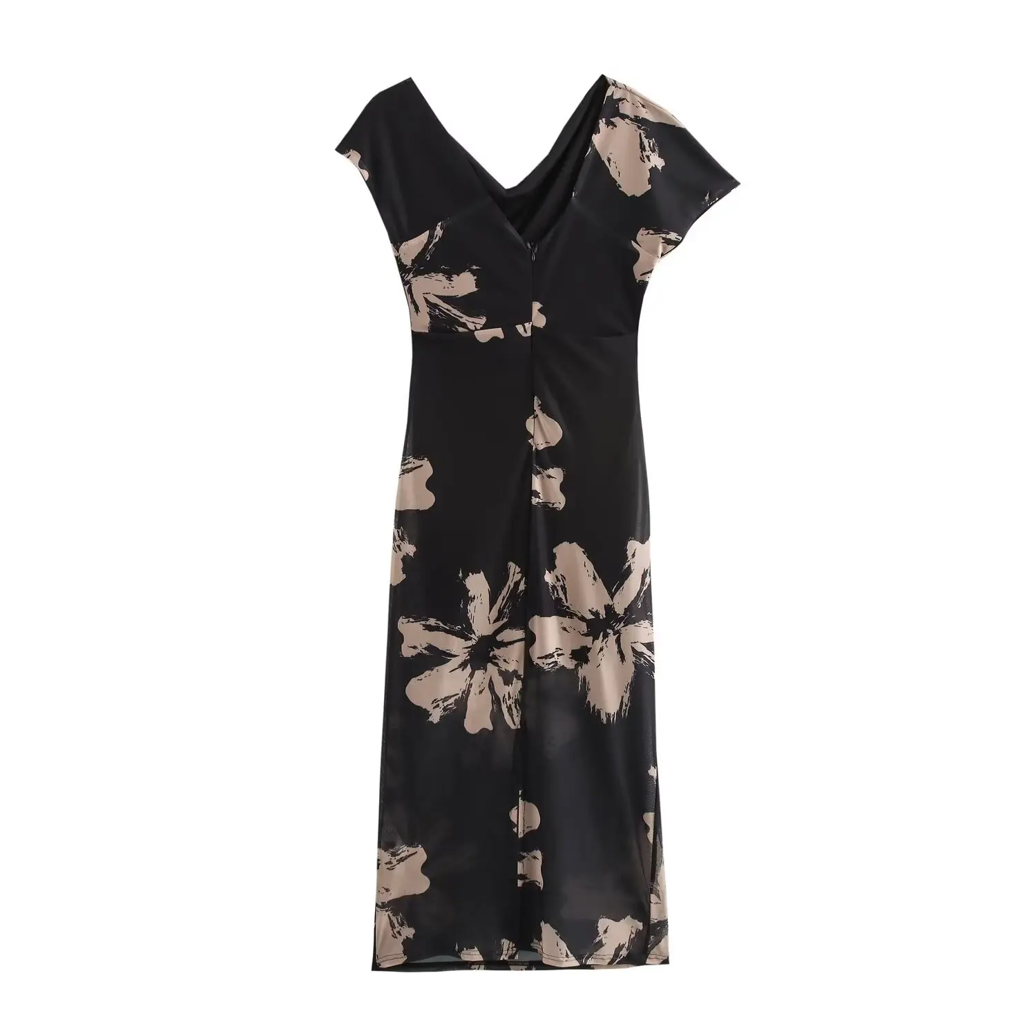 Faionable imprimé coupe ajustée robe pour les femmes printemps été automne décontracté Sle français Ele t-shirt quart Sve Dr