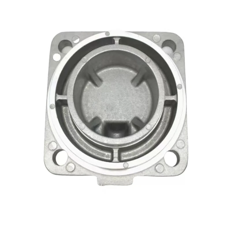 CNC stainless steel custom multi-ribbed reinforced mounting base Cast square perforated end cap Hollow square flange