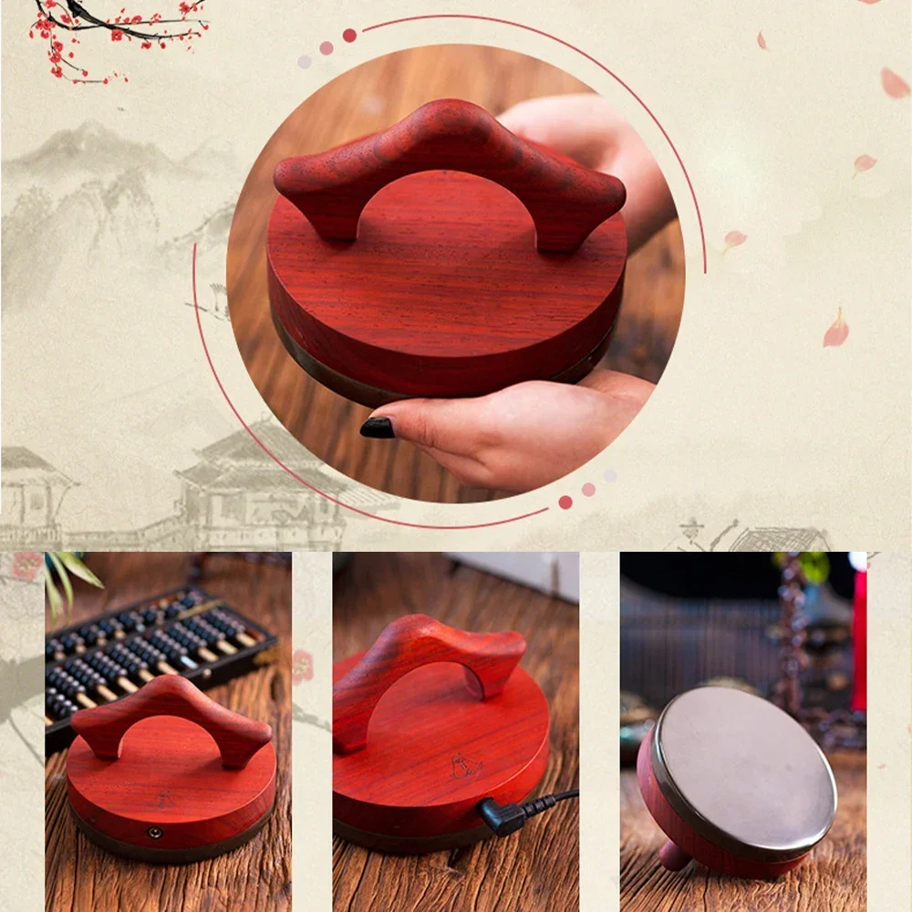 Energy Hot Stone Electric Gua Sha Massager Bian Stone Guasha Tool Skin Scraping Back Face Massage Body Warm Moxibustion Therapy