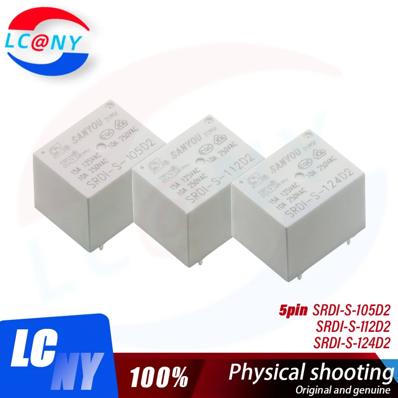 2PCS/Lot NEW SANYOU Relay SRDI-S-105/112/124D2 10A 5V 12V 24V 5PIN Original SRDI-S-105/112/124D2