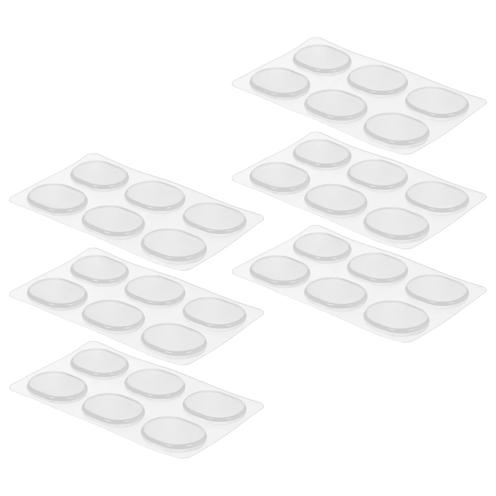 

36Pcs Silicone Heel Pads Transparent Soft Oval Inserts Pain Relief Heel Protector for Long Standing Walking Reusable Foot Care