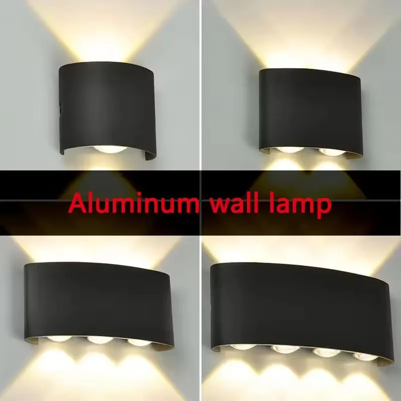 

Aluminum LED Wall Lamp Waterproof IP65 interior wall light Up and Down Outdoor Garden Lights Bedroom Living Room Stairs Lighting