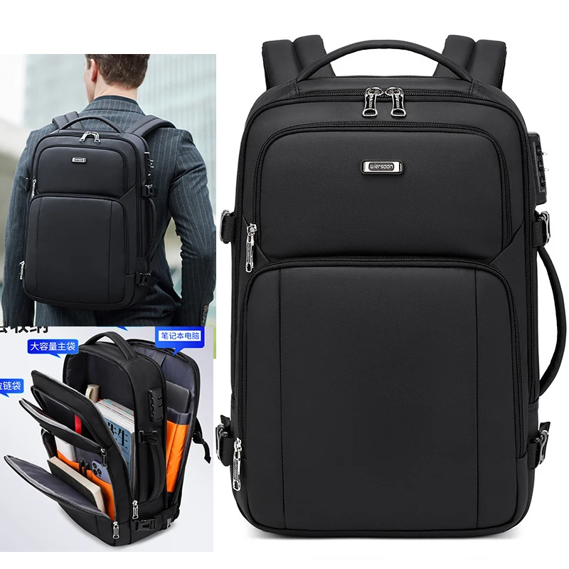 

Anti-thief Waterproof 15.6Inch Laptop Backpack Men USB Charging Travel Backpack Oxford Rucksack Male Vintage School Bag Mochilas