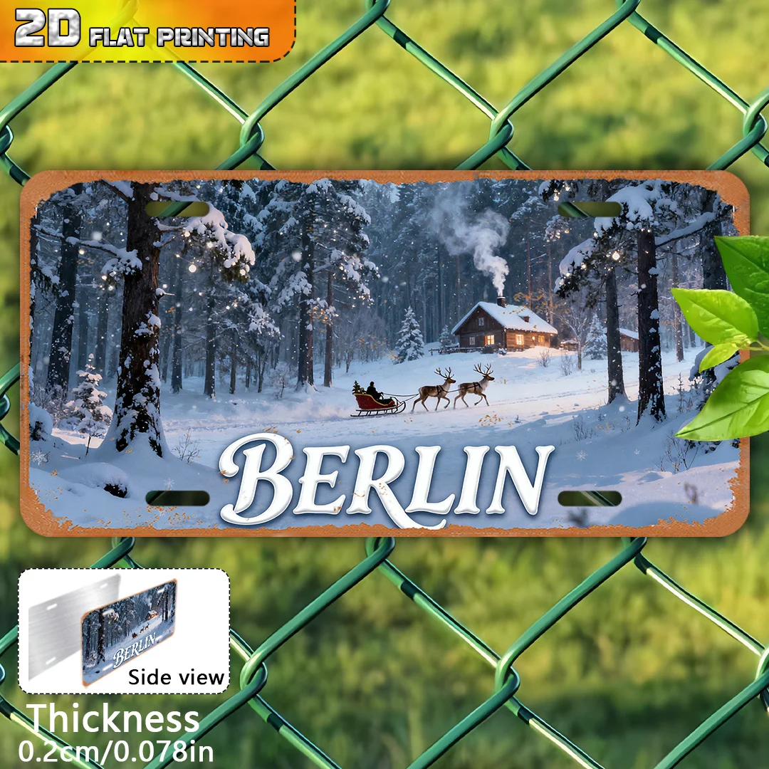 2D Flat - [Open ]2D Flat, 1pc 2D Flat Posters2D Flat, Berlin Germany Theme Retro Metal Sign - Large 6