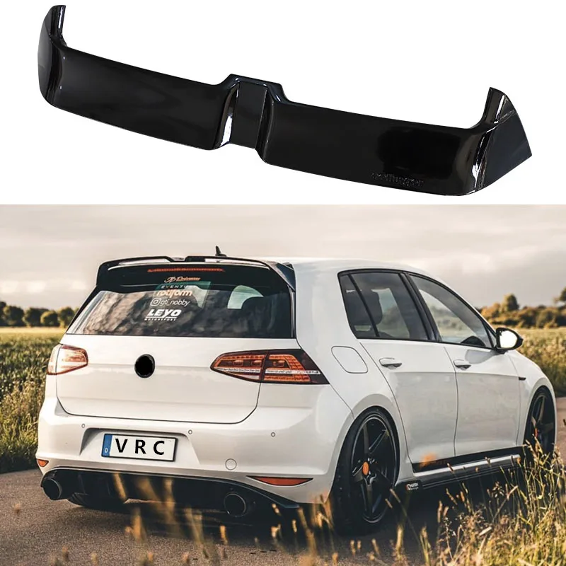 Spoiler For Volkswagen Golf 7 7.5 GTI Rline ABS Carbon Look Plastic Oettinger Style Roof Rear Spoiler aleron GOLF 7 2013-2020 ﻿