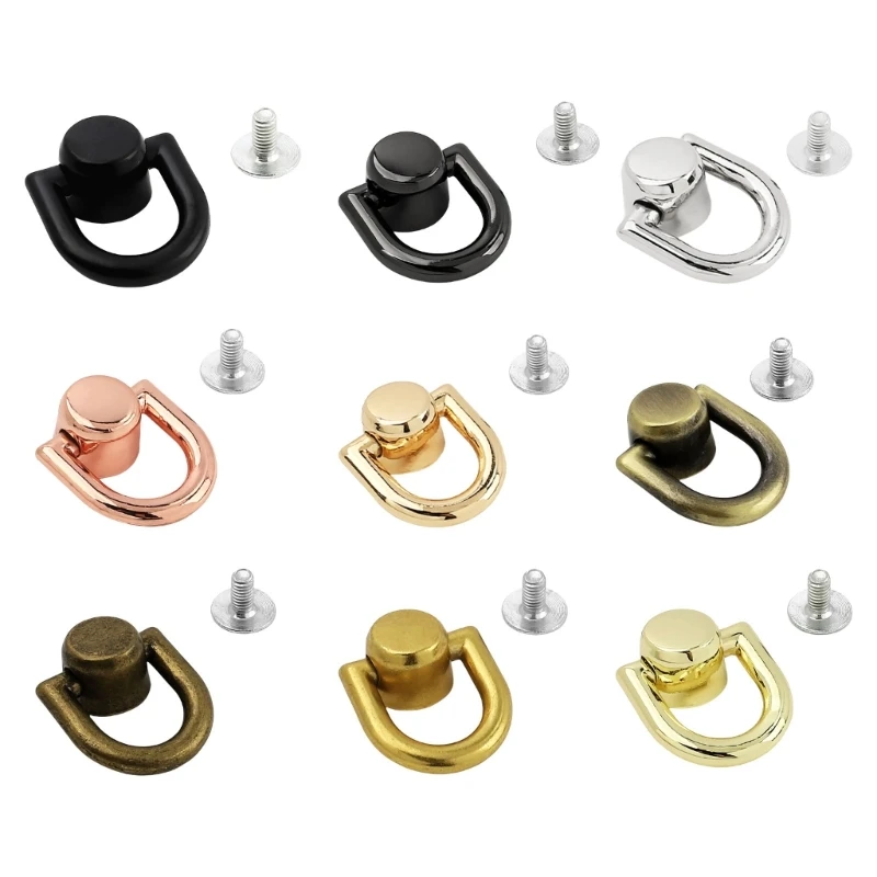 Gold Metal D Rings for DIY Leather Shoulder Purse and Belt Craft Projects